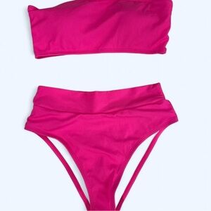 Amazon Hot Pink Women's Bikini Set Small